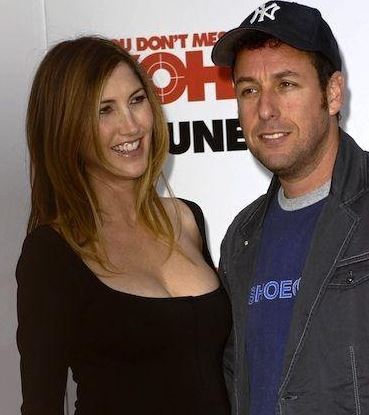 Adam Sandler with his wife Jackie